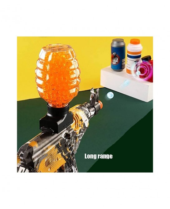 Electric Gel Blaster AKM-47 Eco-Friendly Splatter Ball Blaster Automatic with 3000+ Water Beads and Goggles for Outdoor Activ...