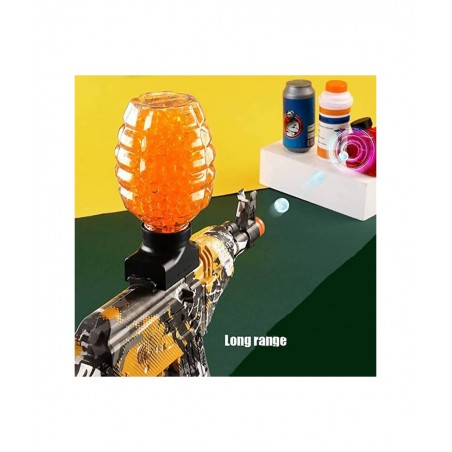 Electric Gel Blaster AKM-47 Eco-Friendly Splatter Ball Blaster Automatic with 3000+ Water Beads and Goggles for Outdoor Activ...