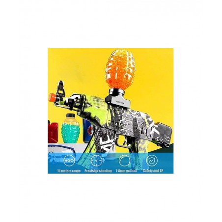 Electric Gel Blaster AKM-47 Eco-Friendly Splatter Ball Blaster Automatic with 3000+ Water Beads and Goggles for Outdoor Activ...