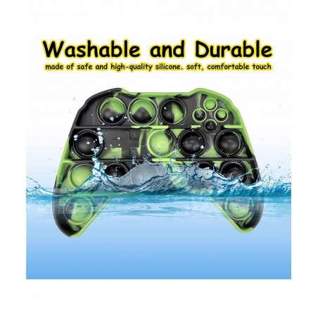 Push Pop Fidget Toy Game Controller Handle Gamepad Shape Tie-dye Popper Sensory Bubble Fidget Toy Silicone Popper Squeeze Toy...