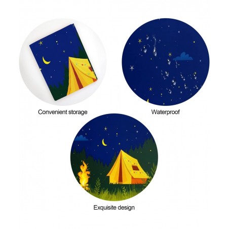 3pcs Camping Party Tablecloth for Kids Birthday Decorations Camping Adventure Backdrop Party Supplies Disposable Table Covers...