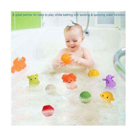 Baby Toys 0-6 to 12 Months Toddler Bath Toys Age 1-4 Sensory Toys Stacking Blocks Textured Multi Ball Set Infant Learning Mon...