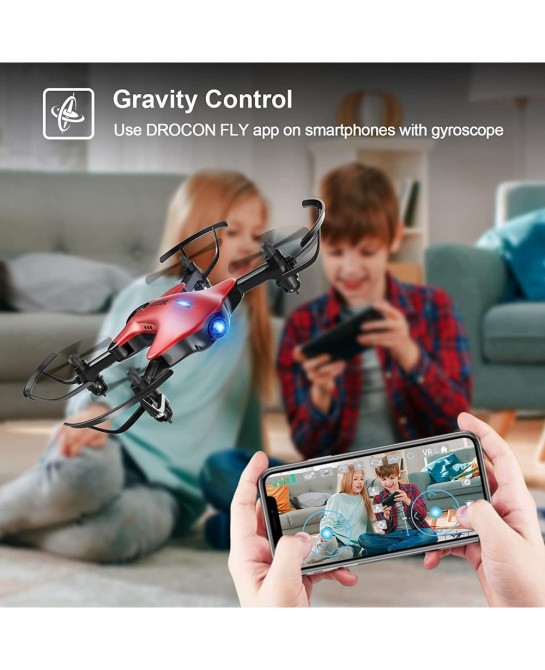 Drone with Camera DROCON 1080P Remote Control Drone for Kids Beginners FPV Drone App Control Gravity Control One-key Return 2...
