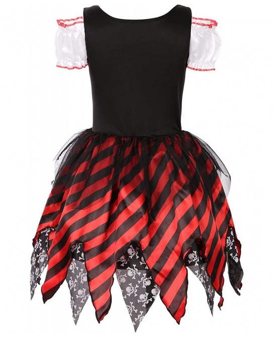 Girl Pirate Princess Costume Halloween Party Dress Up with Toys $34.61 Kids' Costumes