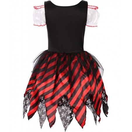 Girl Pirate Princess Costume Halloween Party Dress Up with Toys $34.61 Kids' Costumes