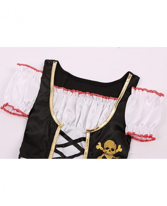 Girl Pirate Princess Costume Halloween Party Dress Up with Toys $34.61 Kids' Costumes