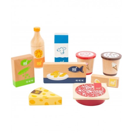 Wooden Toys Cold and Frozen "fresh" Products Play Set designed for children ages 3 years $33.45 Toy Kitchen Products