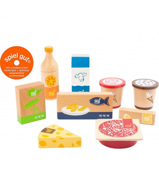 Wooden Toys Cold and Frozen "fresh" Products Play Set designed for children ages 3 years $33.45 Toy Kitchen Products