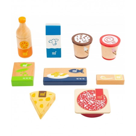 Wooden Toys Cold and Frozen "fresh" Products Play Set designed for children ages 3 years $33.45 Toy Kitchen Products
