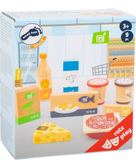 Wooden Toys Cold and Frozen "fresh" Products Play Set designed for children ages 3 years $33.45 Toy Kitchen Products