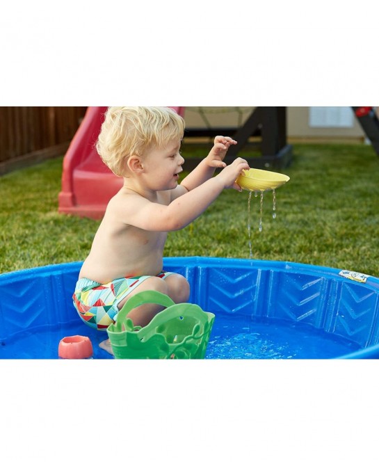 Tide Pool Bath Set - 7 Piece Pretend Play Motor Skills Kids Bath Toy Floating Pouring Shells with Storage Bag. No BPA phthala...