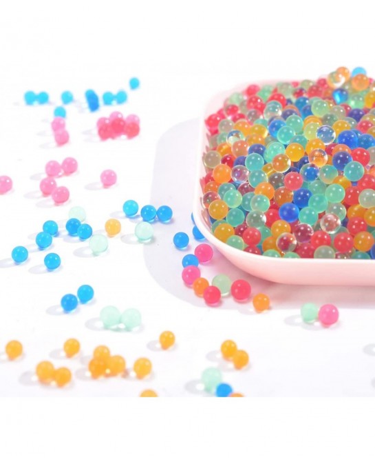 Gel Splatter Ball Blaster Ammo(7-8 mm 9 Pack 10000 Pieces Per Pack) Non Toxic Water Gel Splater Ball Bullets Compatible for O...
