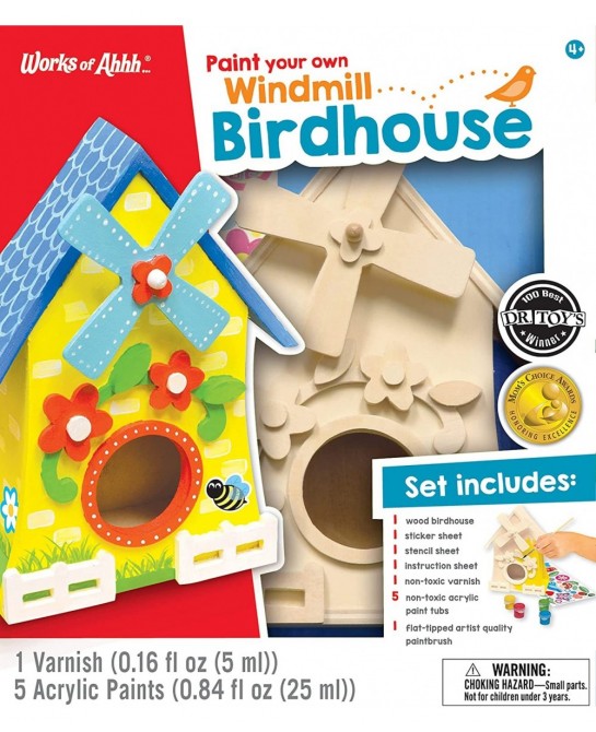 21637.03: Classic Wood Paint Kit - Windmill Birdhouse $25.10 Craft Kits