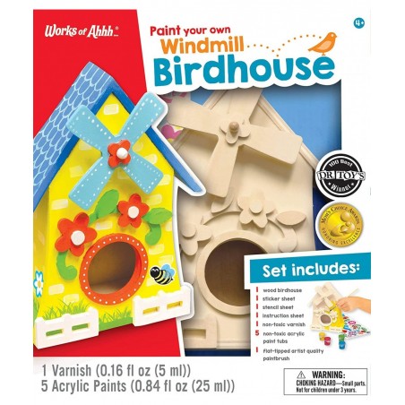 21637.03: Classic Wood Paint Kit - Windmill Birdhouse $25.10 Craft Kits
