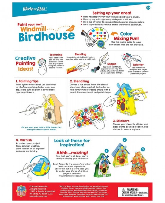 21637.03: Classic Wood Paint Kit - Windmill Birdhouse $25.10 Craft Kits