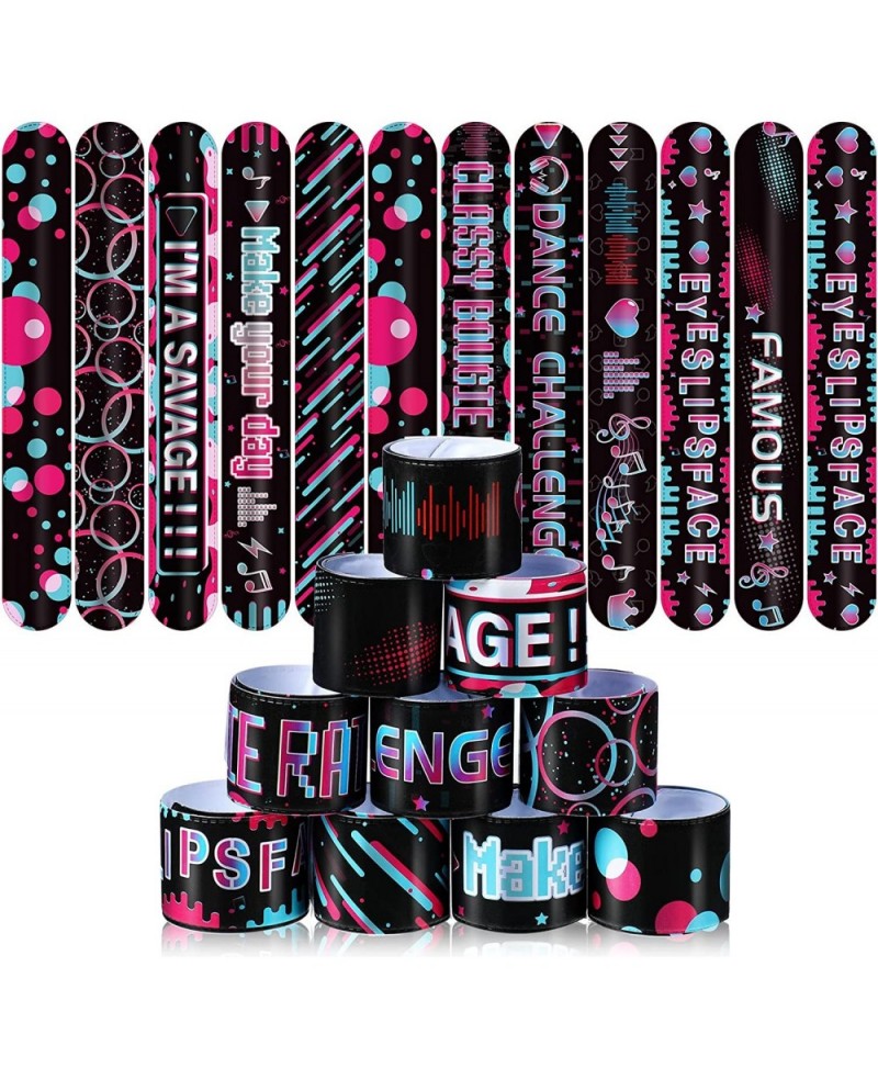 40 Pcs Music Party Favors Slap Bracelet for Kids Music Outer Space Theme Party Decorations Music Dance Wristbands Space Slap ...