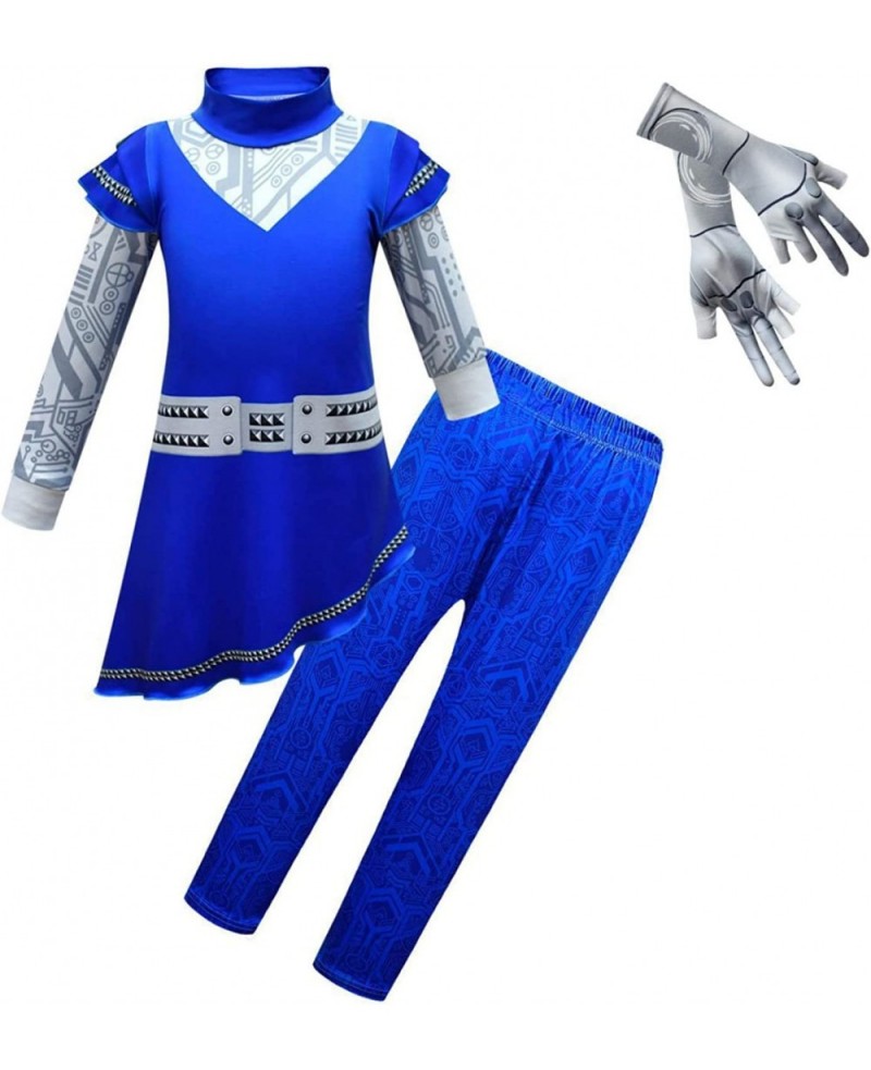 Zombies Alien Costume for Girls Halloween Outfits Set with Gloves 4-12Y $27.45 Kids' Costumes