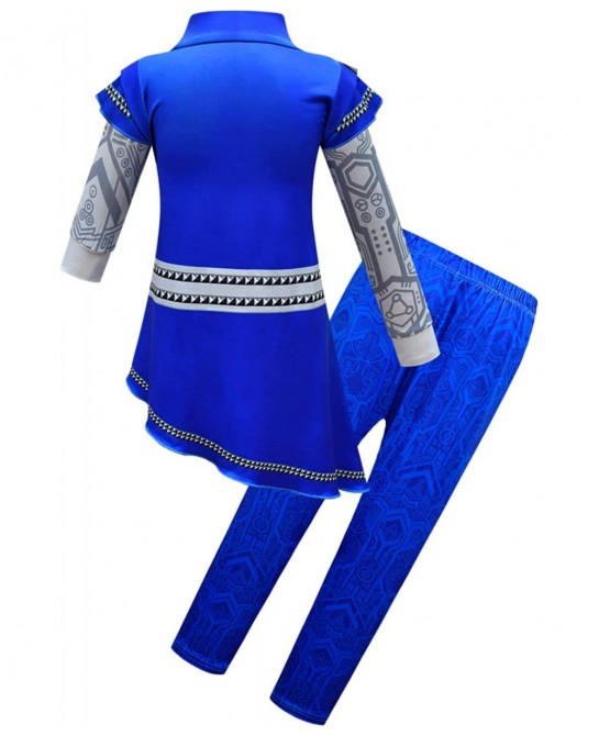 Zombies Alien Costume for Girls Halloween Outfits Set with Gloves 4-12Y $27.45 Kids' Costumes