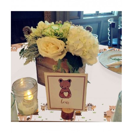 Woodland Party Supplies Woodland Party Tablecloth Woodland Animals Plastic Tablecloth Woodland Table Covers Woodland Animals ...