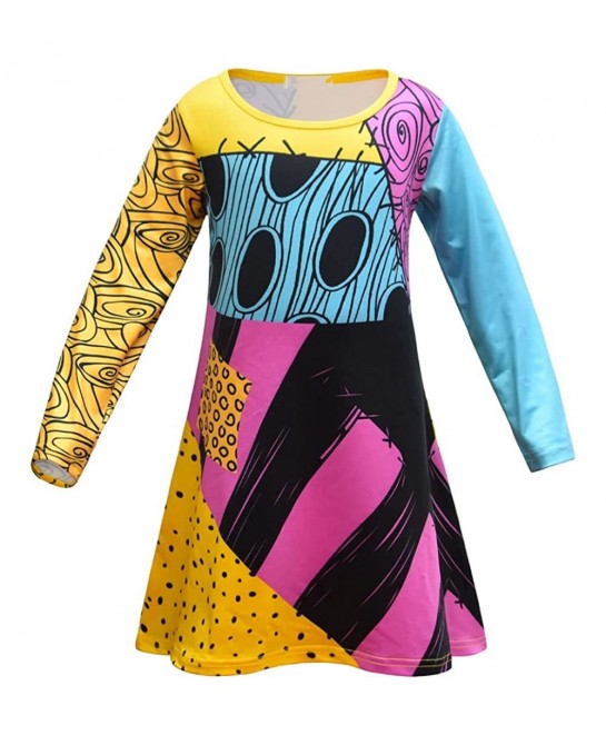 Kids Girls Sallys' Costume Halloween Dress Girls Princess Fancy T Shirt Dress $45.08 Kids' Costumes