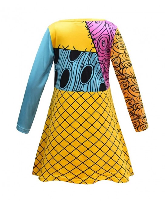 Kids Girls Sallys' Costume Halloween Dress Girls Princess Fancy T Shirt Dress $45.08 Kids' Costumes