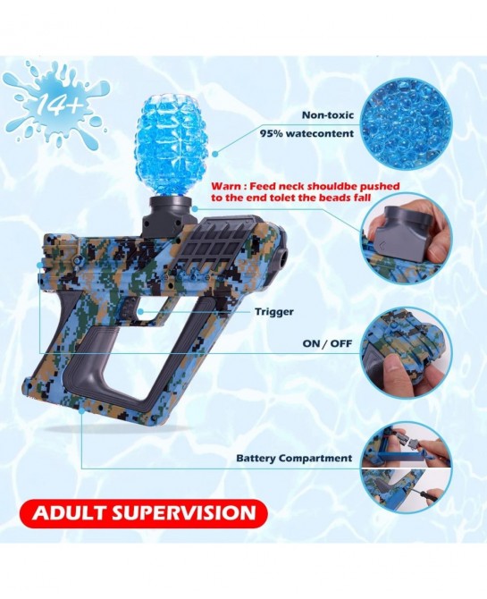 New Automatic Electric Gel Ball Blaster with 30000 Water Gel Ball & Goggles Rechargeable Gel Ball Blaster for Outdoor Activit...
