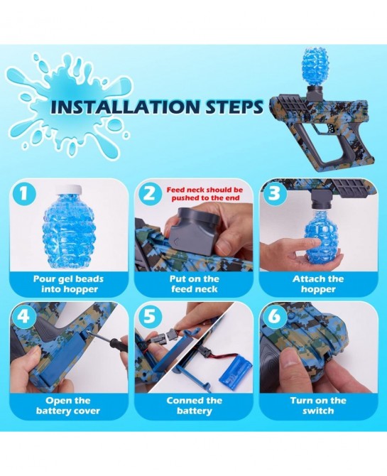 New Automatic Electric Gel Ball Blaster with 30000 Water Gel Ball & Goggles Rechargeable Gel Ball Blaster for Outdoor Activit...