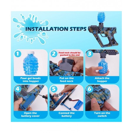 New Automatic Electric Gel Ball Blaster with 30000 Water Gel Ball & Goggles Rechargeable Gel Ball Blaster for Outdoor Activit...