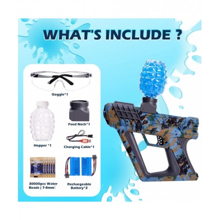 New Automatic Electric Gel Ball Blaster with 30000 Water Gel Ball & Goggles Rechargeable Gel Ball Blaster for Outdoor Activit...
