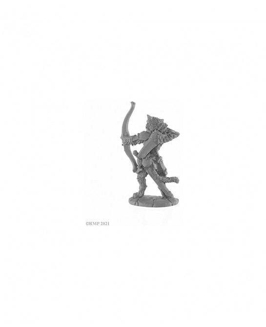 Catfolk Ranger Miniature 25mm Heroic Scale Figure Reaper Miniatures $23.38 Miniature Novelty Toys