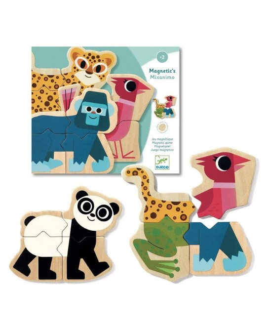 Mixanimo Mix & Match Wooden Animal Magnets $40.82 Early Development & Activity Toys