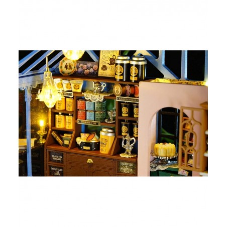 Dollhouse Miniature DIY House Kit Creative Room with Furniture for Romantic Artwork Gift-Rose Garden Tea House $69.63 Dollhouses