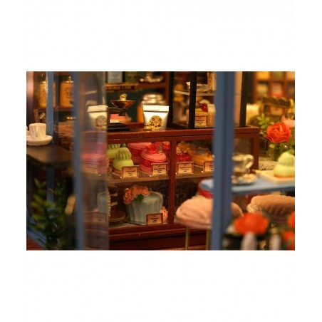 Dollhouse Miniature DIY House Kit Creative Room with Furniture for Romantic Artwork Gift-Rose Garden Tea House $69.63 Dollhouses
