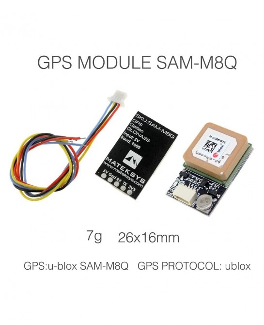 Matek GPS Module SAM-M8Q Mini FPV GPS Module GLONASS Galileo for UAV System Robots RC FPV … $61.57 Remote & App Controlled Ve...