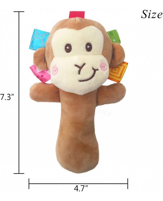 Cartoon Stuffed Animal Baby Soft Plush Hand Rattle Toys Infant Dolls - Giraffe and Monkey $17.66 Baby Rattles & Plush Rings