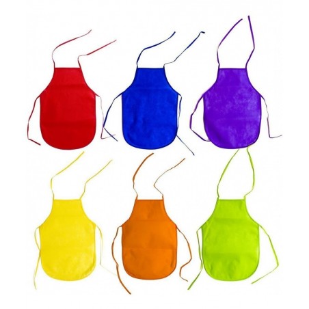 Children's Artists Fabric Aprons Non-Mess - Kitchen Classroom Community Event Crafts & Art Painting Activity. Safe Clean 12 P...
