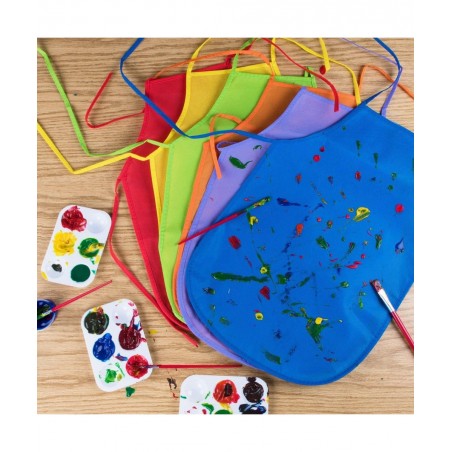 Children's Artists Fabric Aprons Non-Mess - Kitchen Classroom Community Event Crafts & Art Painting Activity. Safe Clean 12 P...