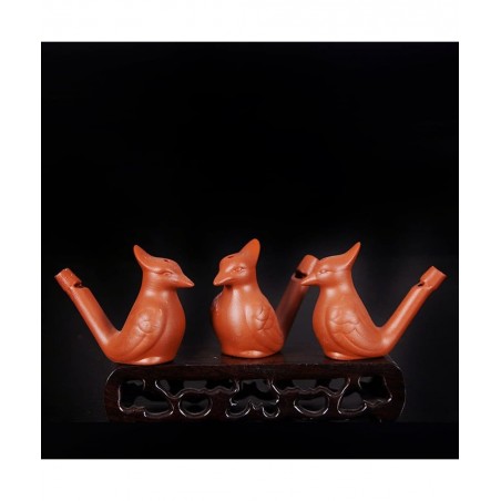 2Pcs Bird Water Whistles Funny Ceramic Water Whistles Warbler Bird Whistles Noise Makers Purple Clay Pottery Waterfowl Whistl...
