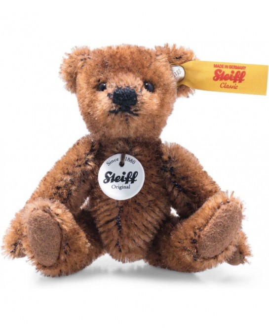Mini 4" Teddy Bear Mohair Plush Premium Stuffed Animal Brown $90.69 Stuffed Animals & Teddy Bears