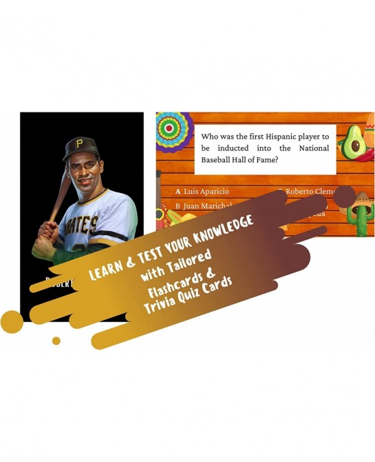 64-PCS Hispanic Heritage Month Educational Flashcards Trivia Quiz Cards & Inspirational Posters | Digital Cards for Virtual L...
