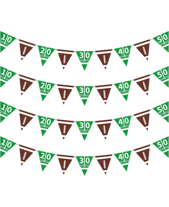 Football Party Supplies Football Paper Pennant Bunting American Football Theme Triangle Flags Banner for Birthday Party Decor...