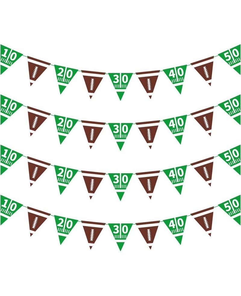 Football Party Supplies Football Paper Pennant Bunting American Football Theme Triangle Flags Banner for Birthday Party Decor...