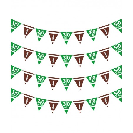 Football Party Supplies Football Paper Pennant Bunting American Football Theme Triangle Flags Banner for Birthday Party Decor...