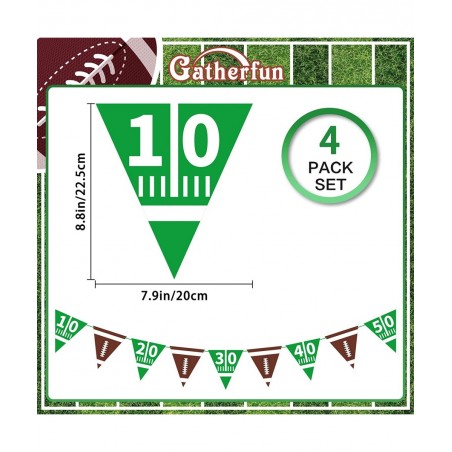Football Party Supplies Football Paper Pennant Bunting American Football Theme Triangle Flags Banner for Birthday Party Decor...