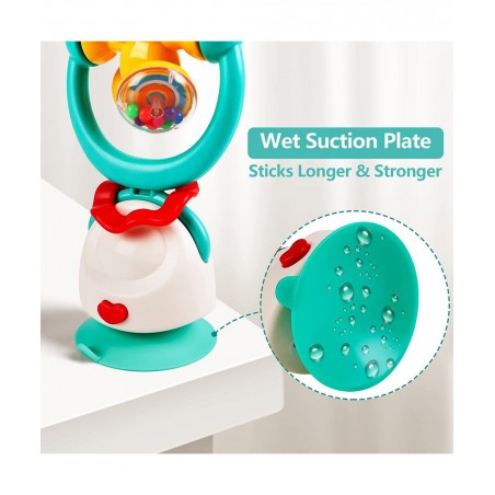 Baby Suction Cup High Chair Toys Infant Grab Spin Rattle Set Toddlers Table Tray Toy Sensory Development Ball Christmas Birth...