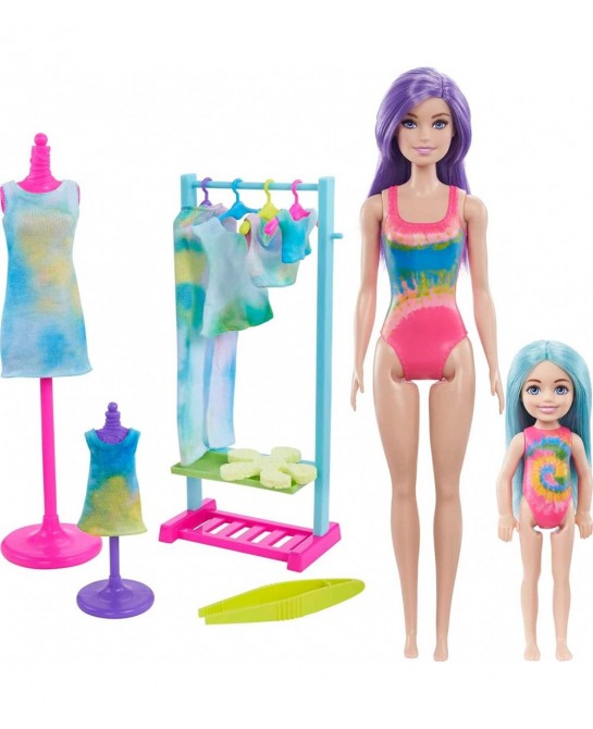 Color Reveal Gift Set Tie-Dye Fashion Maker Color Reveal Doll Chelsea ​Doll and Pet Tie-Dye Tools and Dye-able Fashions $45.9...