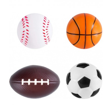 Mini Foam Sports Balls 24 Pack Balls for Kids Adults Mini Baseball Football Basketball Soccer Stress Ball Bulk Toy Little Big...