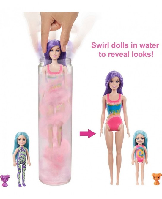 Color Reveal Gift Set Tie-Dye Fashion Maker Color Reveal Doll Chelsea ​Doll and Pet Tie-Dye Tools and Dye-able Fashions $45.9...