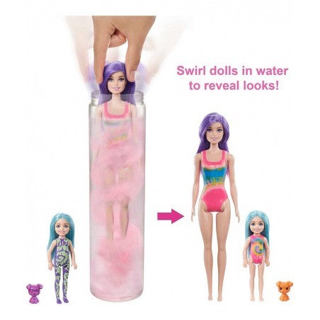 Color Reveal Gift Set Tie-Dye Fashion Maker Color Reveal Doll Chelsea ​Doll and Pet Tie-Dye Tools and Dye-able Fashions $45.9...