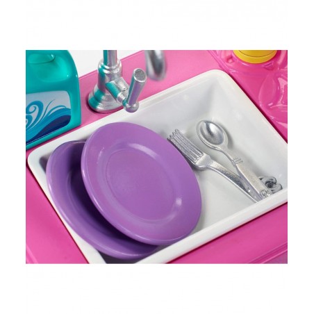 Indoor Furniture Playset Kitchen Dishwasher with Working Door and Pull-Out Tray Plus Dishes and Washing Accessories $26.69 Do...